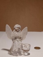 ÜVEG ANGYAL GYERTYATARTÓ