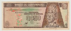GUATEMALA 0.5 QUETZALES 1998
