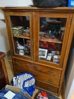 Antique dresser with glass and drawers