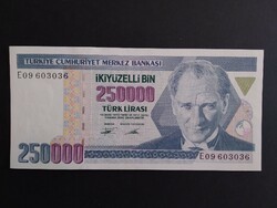 Turkey 250000 lira 1995 unc