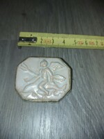 Marked ceramic badge, size indicated!