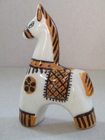Marked glazed pottery, porcelain little horse, horse figurine
