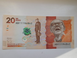 Kolumbia 20000 pesos 2015 UNC