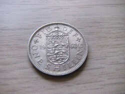 1 Shilling 1963 England (English coat of arms three lions on the coronation shield)