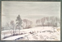 Louis Dobroszláv -Tata winter landscape-