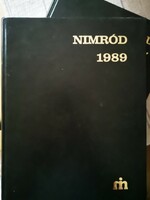 NIMRÓD vadászmagazin, 1989 évi teljes lapszámai, bekötve