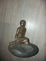 Little Mermaid, metal statue, bronzed