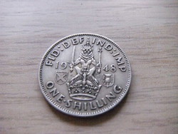 1 Shilling  1948   Anglia  ( Skócia címer Szemben ülő oroszlán a Korona  felett  )