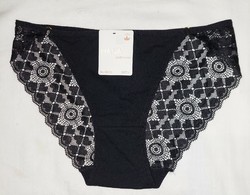 Black lace panties, size L, new