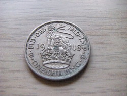 1 Shilling  1948   Anglia  ( Angol címer Álló oroszlán  oroszlán a Korona  felett  )