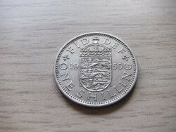 1 Shilling 1959 England (English coat of arms three lions on the coronation shield)