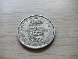 1 Shilling 1957 England (English coat of arms three lions on the coronation shield)