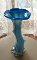 Old blue glass vase