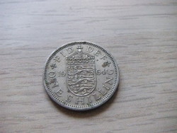 1 Shilling  1964   Anglia  ( Angol címer Három Oroszlán a Koronázási Pajzson  )