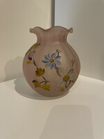 Frilled spherical vase