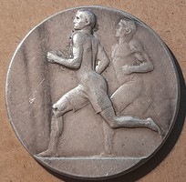 Futás sportérem 1914 . 37 mm  16,5 gramm . Ag Ezüst  .