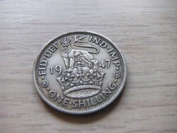 1 Shilling  1947   Anglia  ( Angol címer Álló oroszlán  oroszlán a Korona  felett  )
