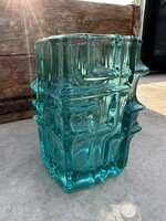 Vladislav urban green Czech glass vase, sklo union