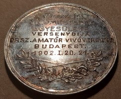 04 . Sport érem , kitüntetés , plakett . 31 mm  12,1 gramm . Ag Ezüst  . POSTA VAN !  Olvass  !