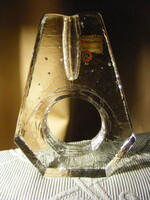 Op-art jégüveg  egyszálas solifleur váza