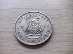1 Shilling  1951   Anglia  ( Angol címer Álló oroszlán  oroszlán a Korona  felett  )