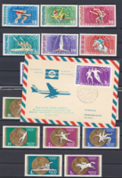 Budapest - Mexikó KLM Olimpiai különjárat 1968 - emlékek aerogrammon és bélyegeken