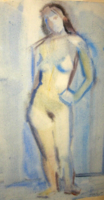 Large guaranteed original Vágfalvi Otto / 1925-2015 / female nude