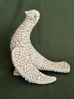 Industrial artist pea-glazed ceramic dove statue 20 cm (c0010)