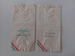 Retro paper bag Hungarian product advertising packaging