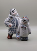 Walk, Russian winter porcelain figurines polonne