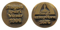 Szeged industrial fair 1876-1986 commemorative medal Szeged