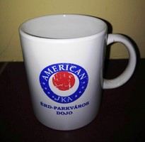 Porcelain mug with American inscription for sale
