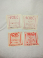 Bongo lottery tickets 4 pcs., 2 pcs. Serial number tracker 1991