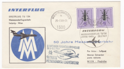 Interflug Erstflug TU 134 Leipzig-Wien 1969 - NDK légitársaság emlékjárata FDC