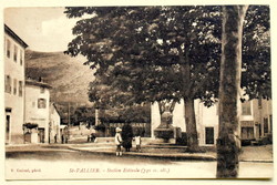 Antique French city photo postcard