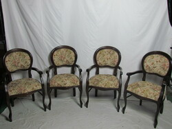 4 antique Italian armchairs (restored)