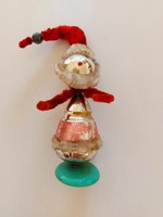 Régi üveg karácsonyfadísz Mikulás Télapó üvegdísz