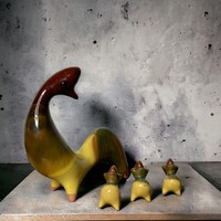 Retro design ceramic bird decoration