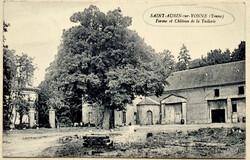 Antique photo postcard - French country farm 1924
