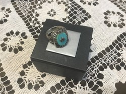 Silver ring with turquoise