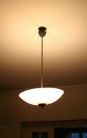 Bauhaus / Art deco üvegburás mennyezeti lámpa
