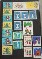 Bélyeg Jótékonysági Greetings Christmas és Easter Seals karácsonyi és húsvéti USA bélyegek 1960-1967