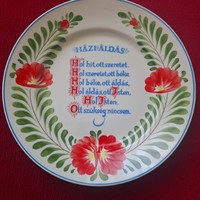 Raven House home blessing decorative plate, wall plate (large)