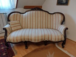 Biedermeier neobarokk stílusú kanapé