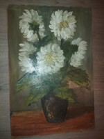 Painting, flower still life, oil, wood fiber, 60x40 cm