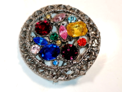 Colored rhinestone brooch (1067)
