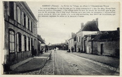 Antique French small town photo postcard