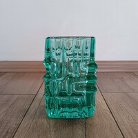 Régi cseh art deco üveg váza
