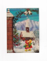 B:011 BÚÉK-Karácsonyi képeslap 3 D-és Retro 1969 (Svéd)