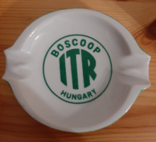 Hollóházi MGTSZ BOSCOOP ITR Hungary felirat, logó hamutál, hamutartó